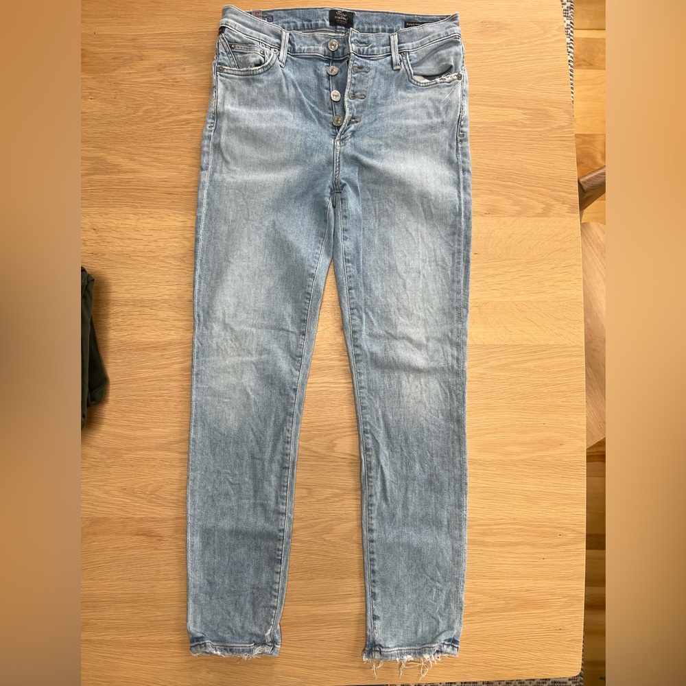 Citizens Of Humanity Rocket mid rise skinny Jeans with exposed buttons